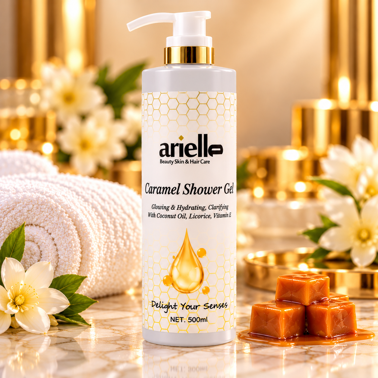 Arielle Beauty Caramel Shower Gel – 500ml