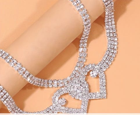 Arielle Rhinestone Chain Anklet Set - 2 Pcs